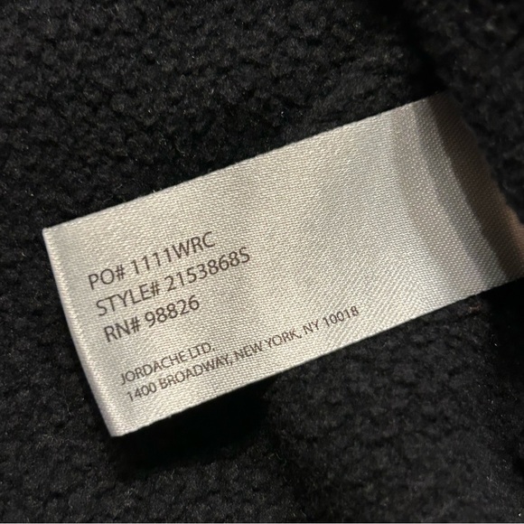 U.S. Polo Assn. Women's Black Cropped Quarter Zip Fleece Pullover Hoodie - Picture 8 of 9